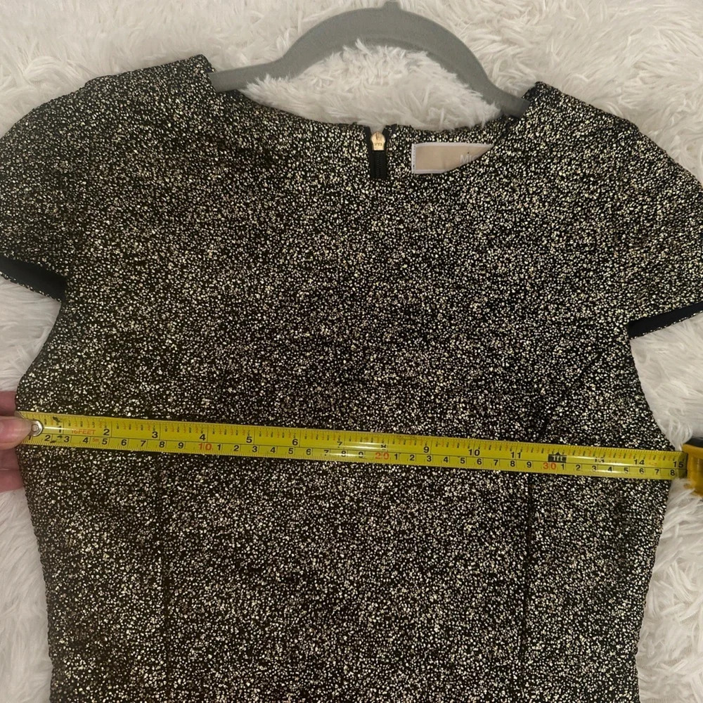 Michael Kors Metallic gold-Knit A-Line Dress - Picture 10 of 11